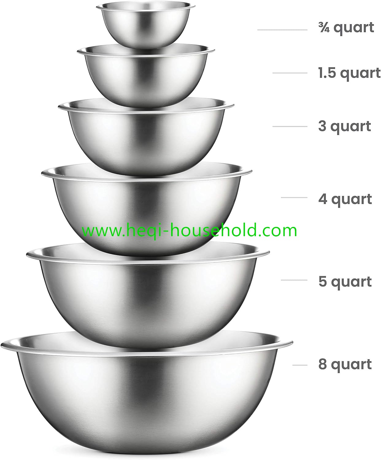 Stainless Steel Mixing Bowls (Set of 6) 026-1